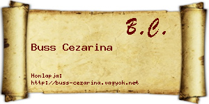 Buss Cezarina névjegykártya